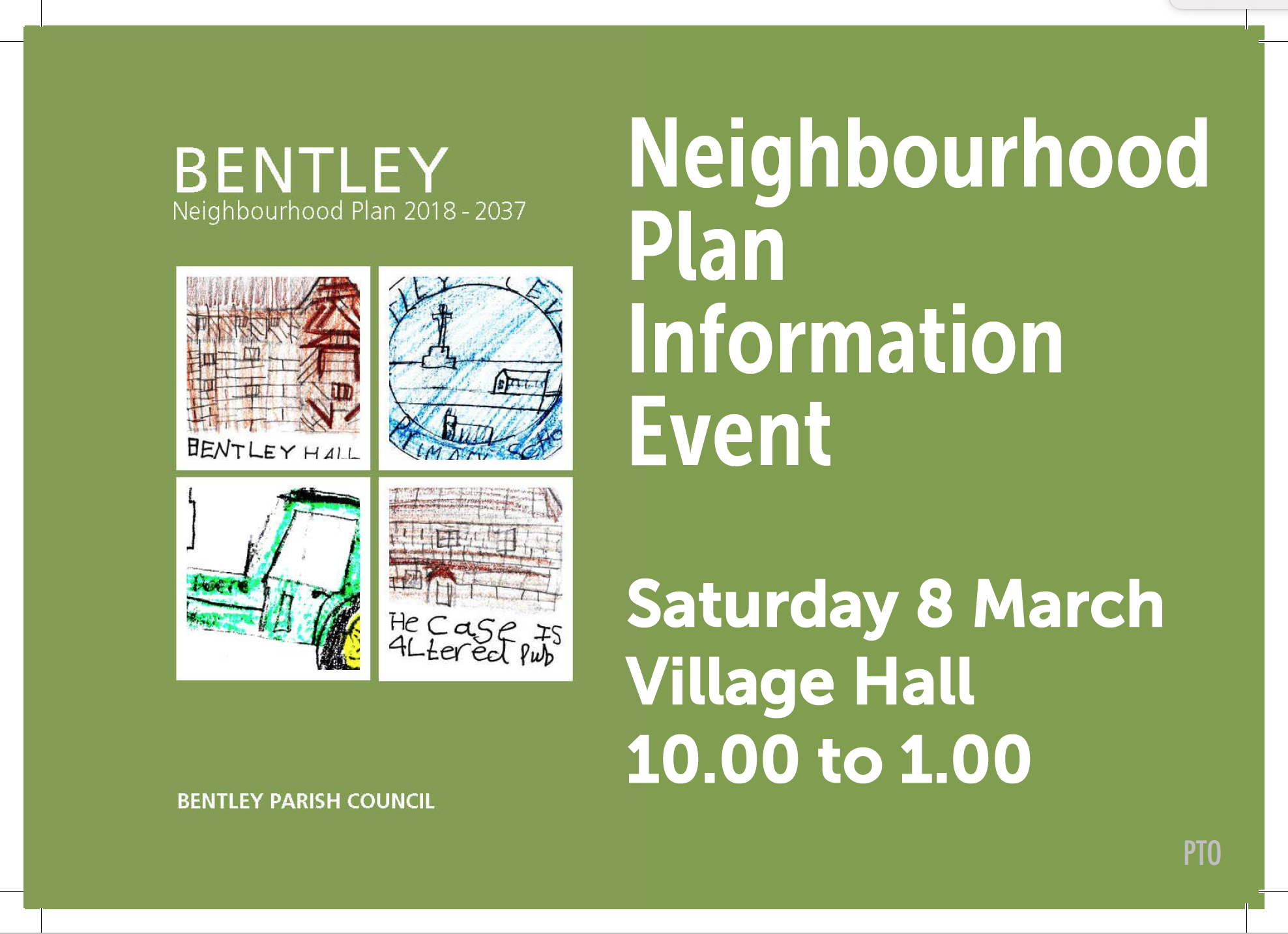 NEIGHBOURHOOD PLAN - DROP IN EVENT Saturday 8th March - THE RESULTS