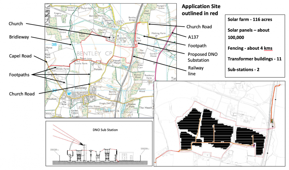 maps of solar farm proposal